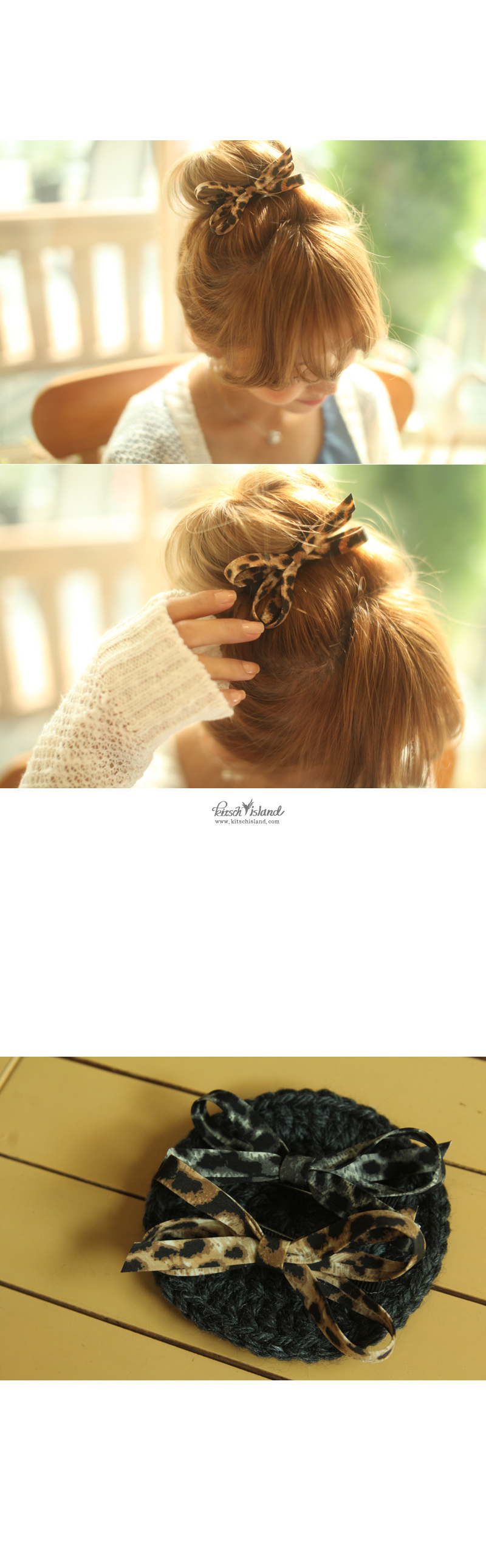 NEW HAIR CLIP HOOP romantic ribbon point tongue pi