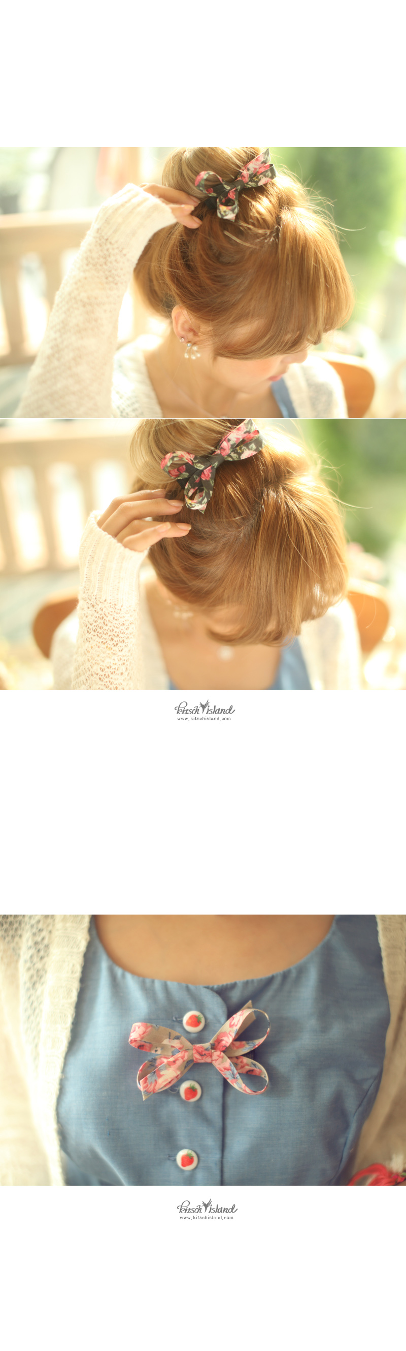 NEW HAIR CLIP HOOP romantic ribbon point tongue pi