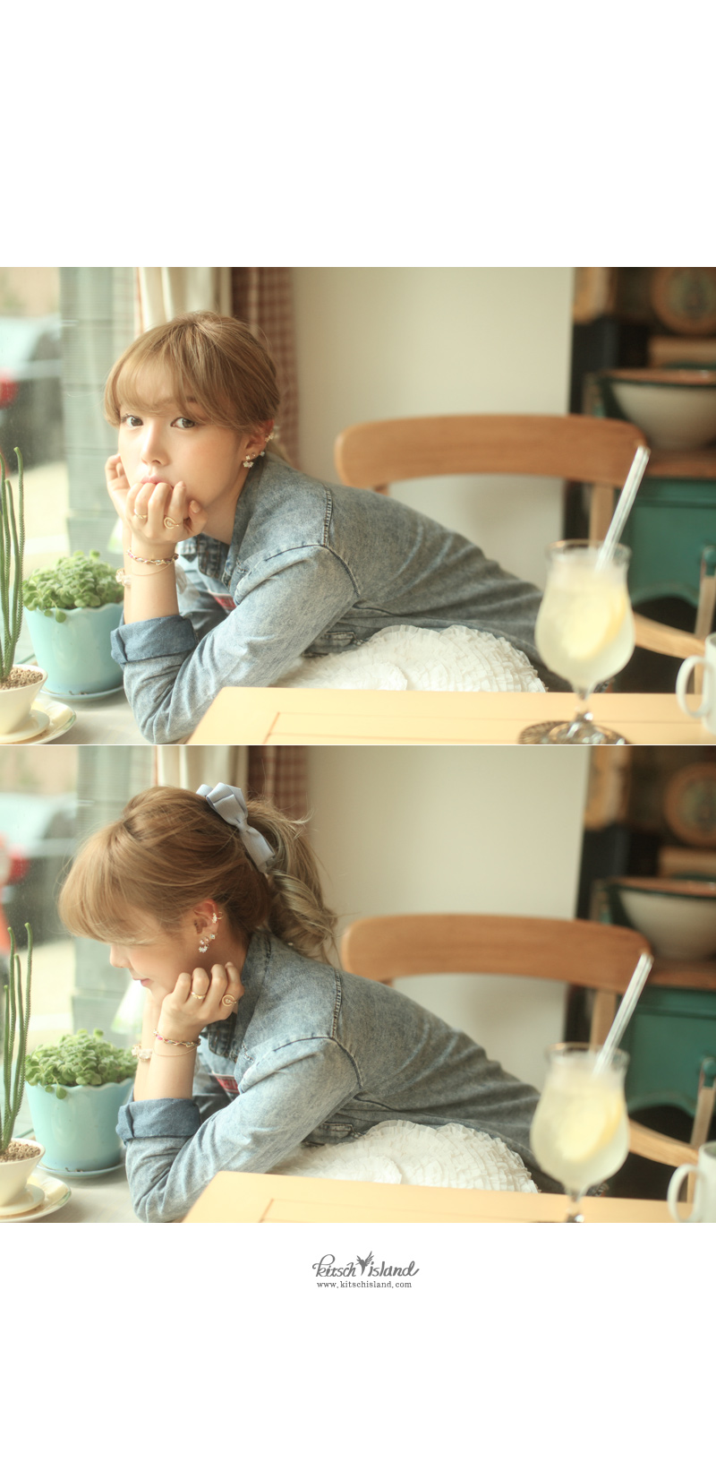 New Double Ribbon Striped Banana Hairpin Bundle Pi