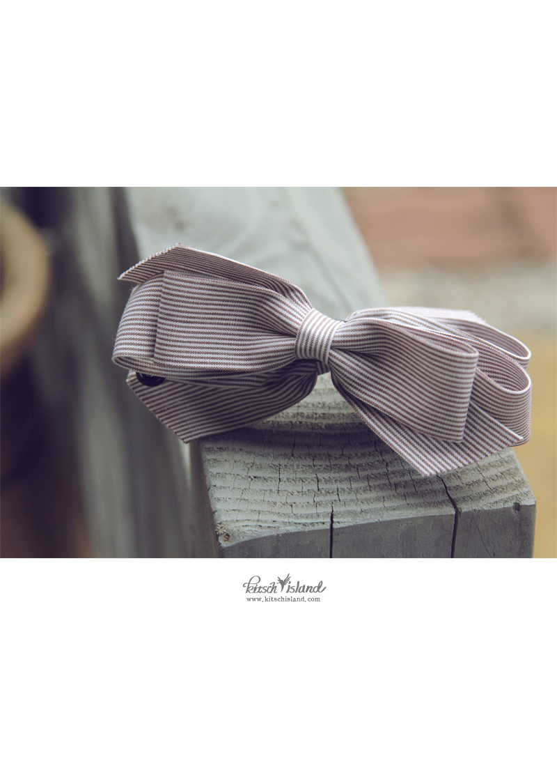 New Double Ribbon Striped Banana Hairpin Bundle Pi