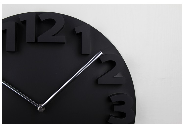 Home Deco 3D Solid Quiet Wall Clock 3 Color 3d Wal