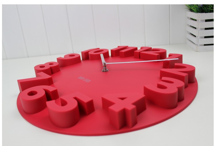 Home Deco 3D Solid Quiet Wall Clock 3 Color 3d Wal
