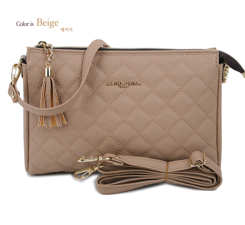 New Tassel Neu Beam Quilted Woman Mini Cross Bag K