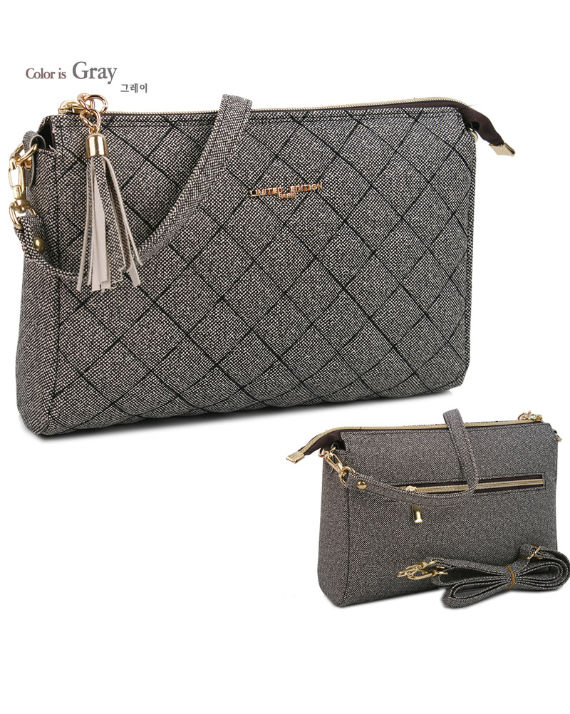 New Tassel Neu Beam Quilted Woman Mini Cross Bag K