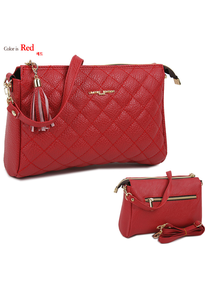 New Tassel Neu Beam Quilted Woman Mini Cross Bag K