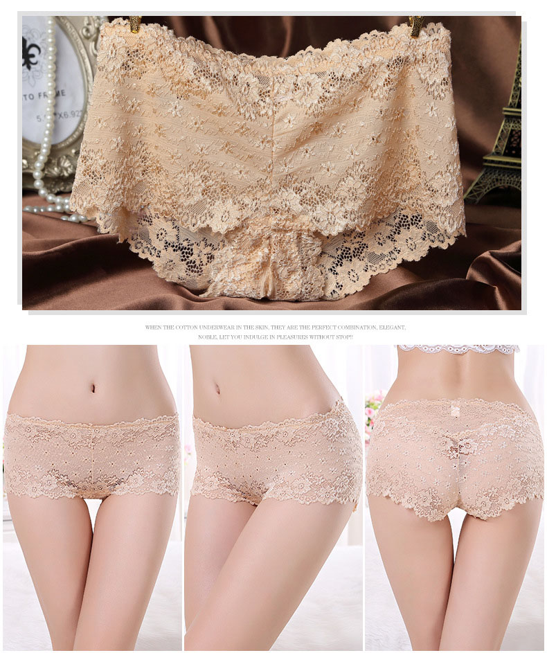 Women Underwear Sexy Tee Lace Nude Lingerie