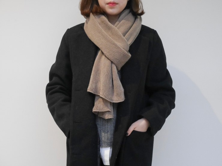 Cashmere muffler How to tie UNIQLO Men Winter shaw