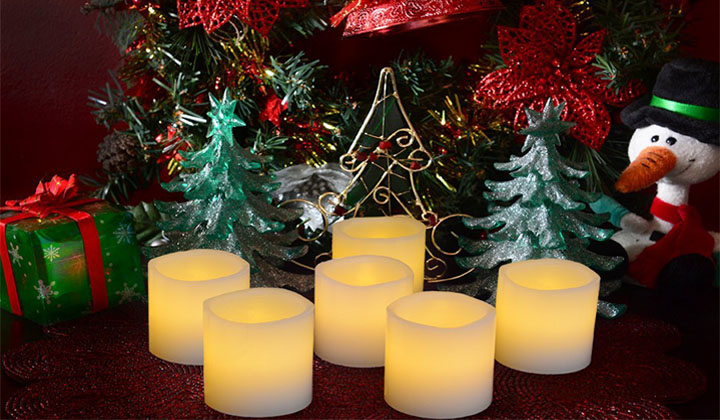 LED candle candle set of 6 Works with mercury batt