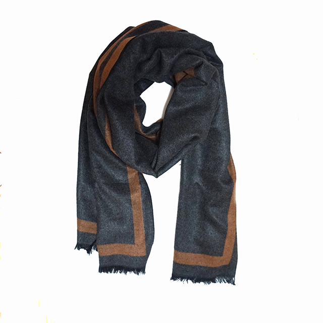 Two-sided color cashmere touch muffler men women c