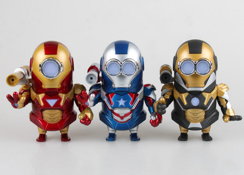 Minion's Iron Man figure LED lighting car Aveng