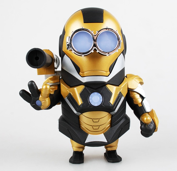 Minion's Iron Man figure LED lighting car Aveng
