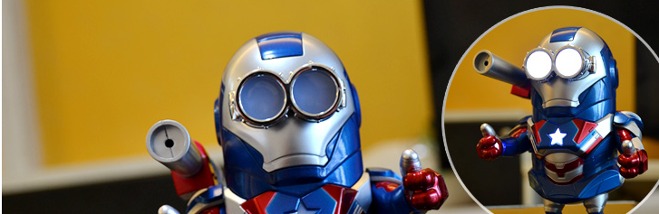 Minion's Iron Man figure LED lighting car Aveng