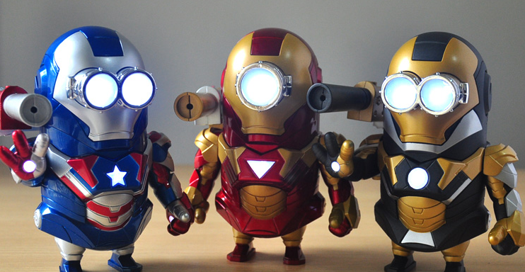 Minion's Iron Man figure LED lighting car Aveng