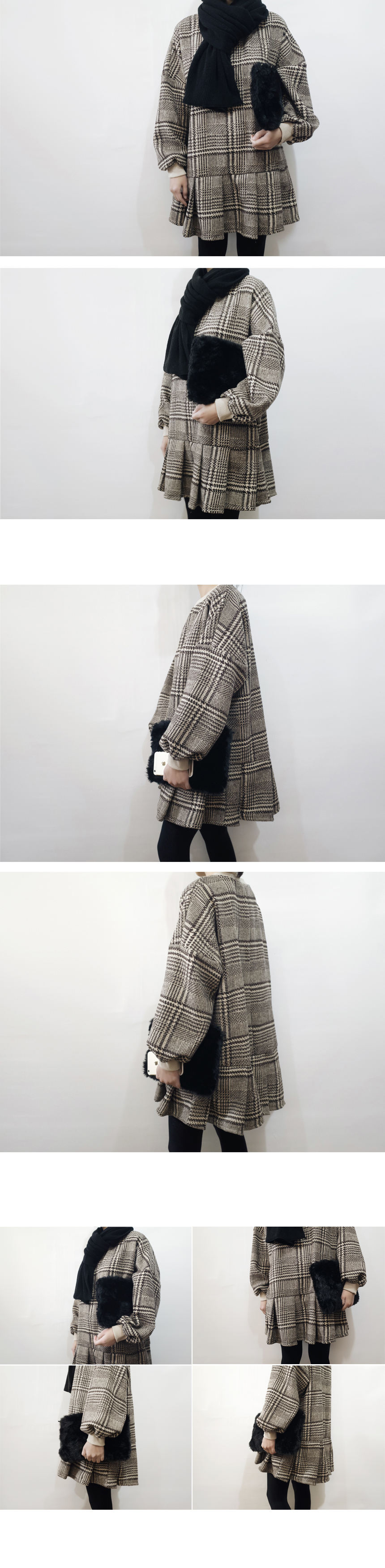 Soft knit scarf Coat soft gray winter solid color