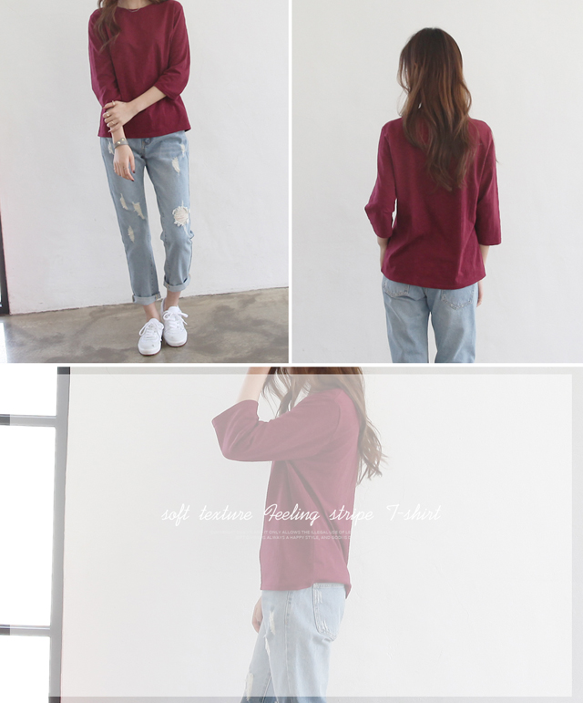 Cage 7 slabs T-shirt round tee Women's sleeve A