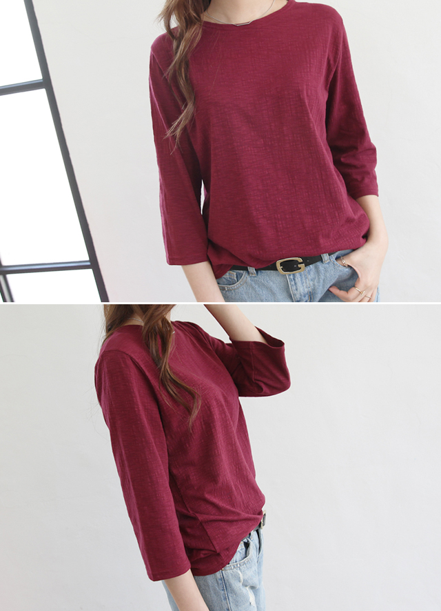 Cage 7 slabs T-shirt round tee Women's sleeve A