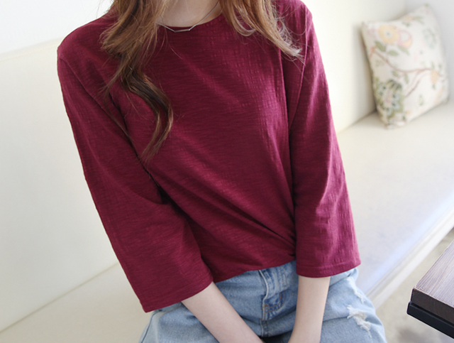 Cage 7 slabs T-shirt round tee Women's sleeve A