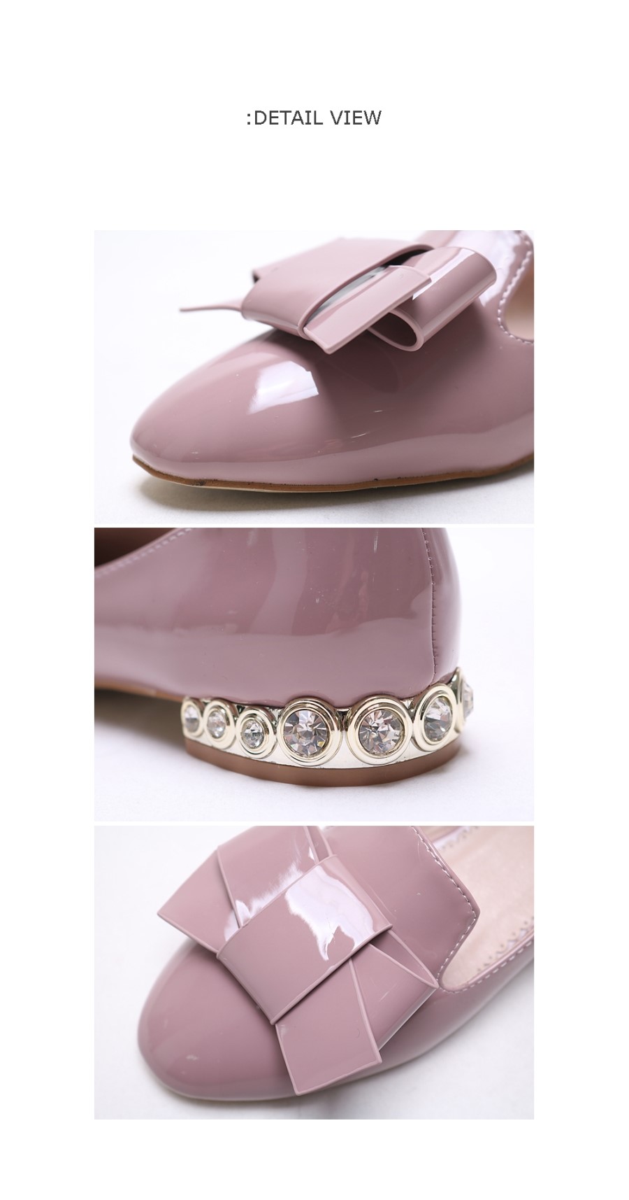 NEW WOMEN JELLY SHOES Enamel Looper Cubic Decorati