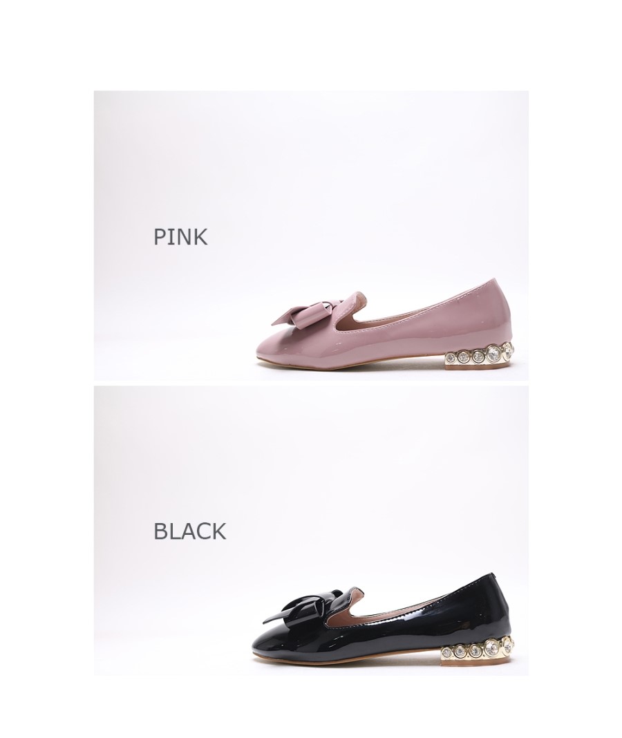 NEW WOMEN JELLY SHOES Enamel Looper Cubic Decorati