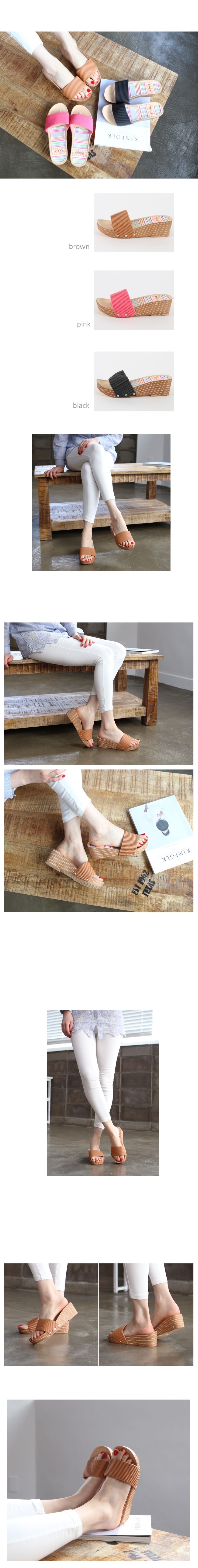 Korean Simple 5cm Tongue Slippers Office Summer Sh