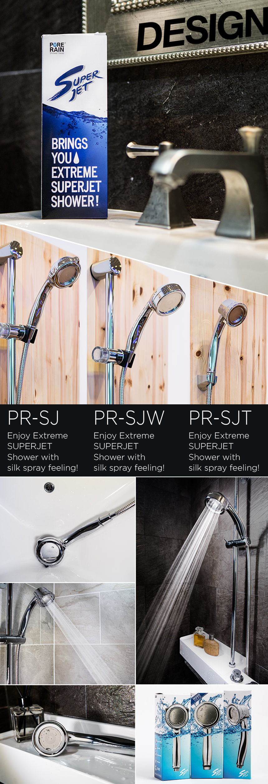 NEW POWERFUL SHOWERHEAD super jet wide type super 