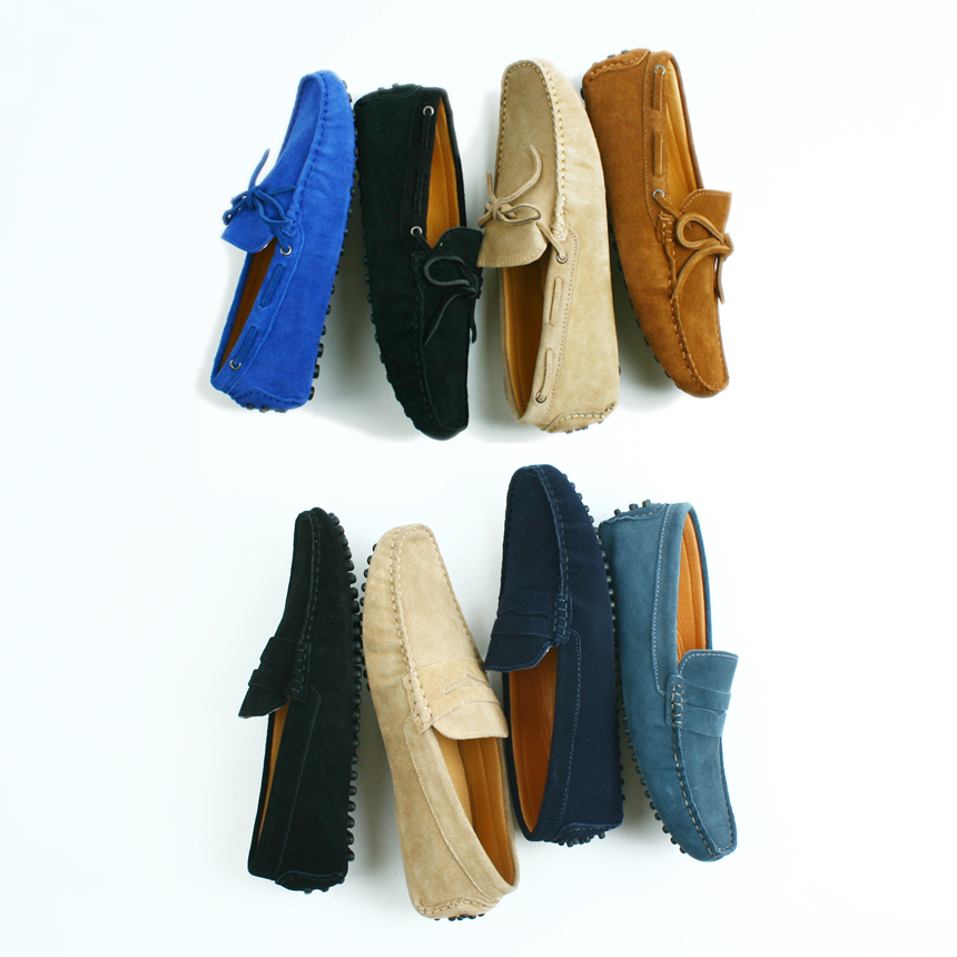 New Macaroon Driving Shoes Unisex Man Female Suede