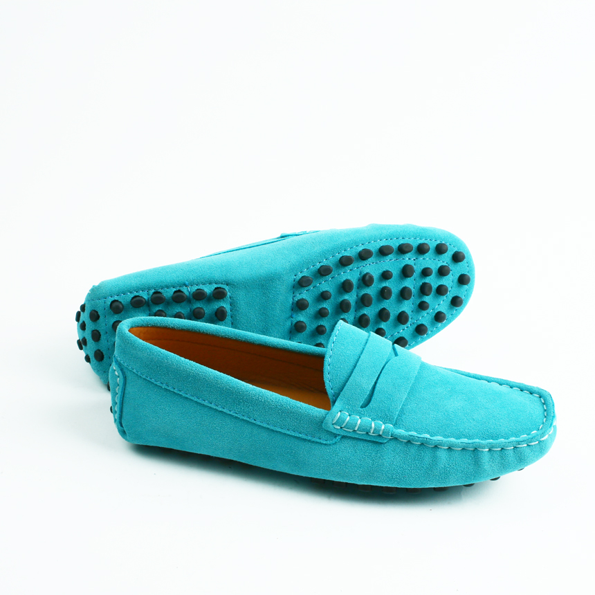 New Macaroon Driving Shoes Unisex Man Female Suede