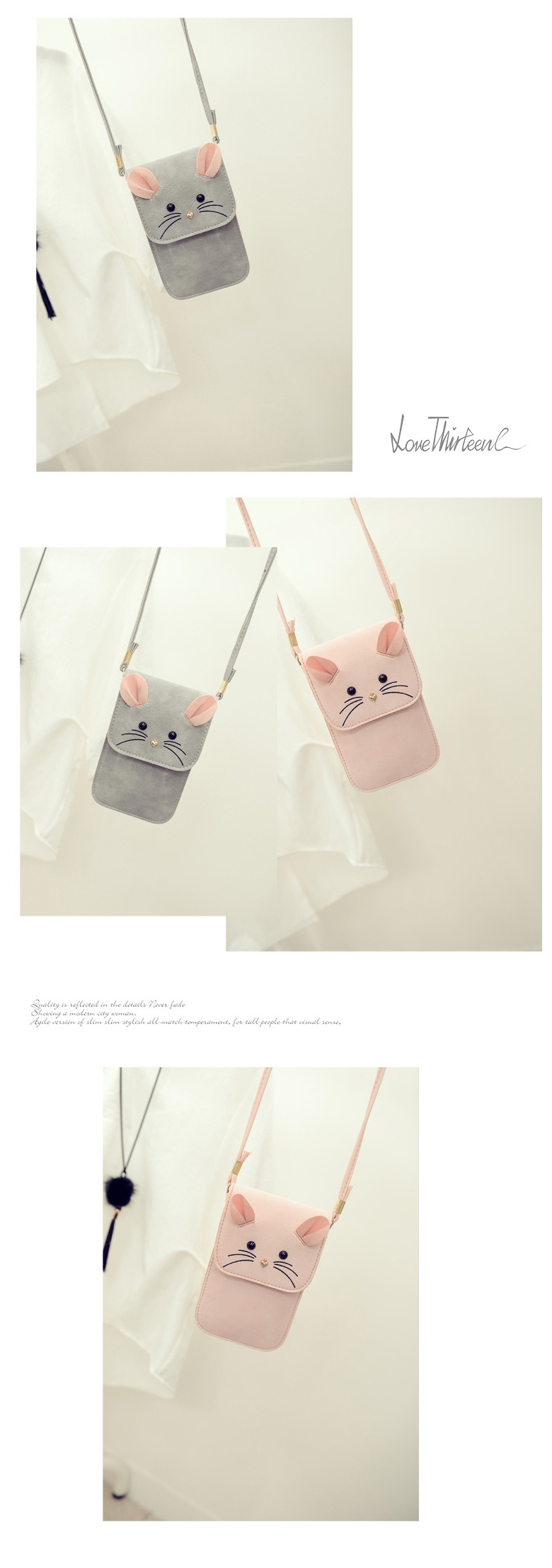 New Clown Cellphone Bag Cute Cross Mini 3Color Car