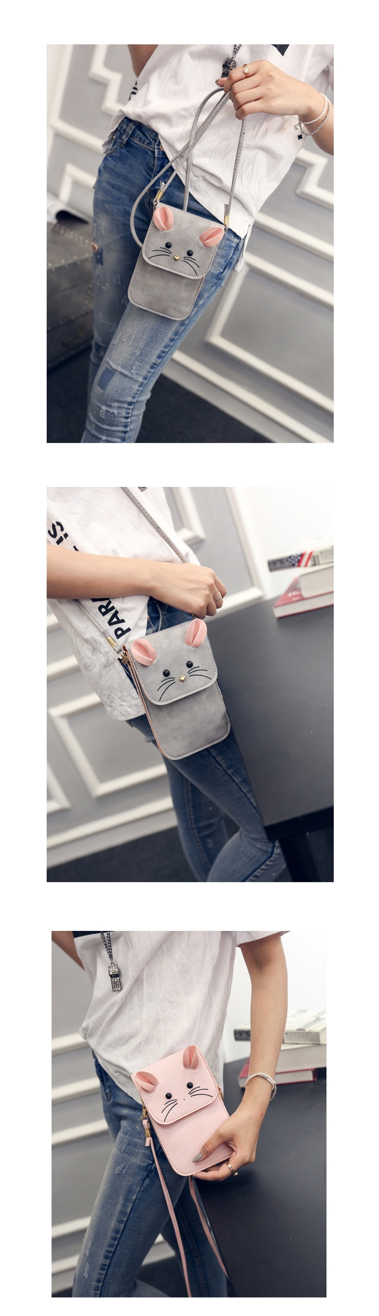 New Clown Cellphone Bag Cute Cross Mini 3Color Car