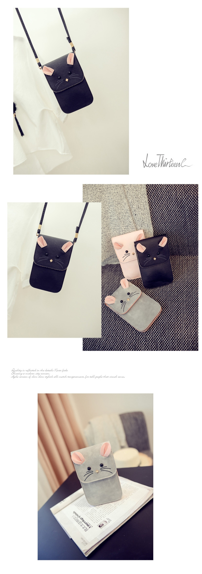 New Clown Cellphone Bag Cute Cross Mini 3Color Car