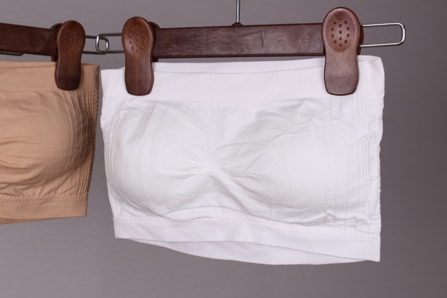 NEW NUBRA Off-shoulder strap-less bra top with sea