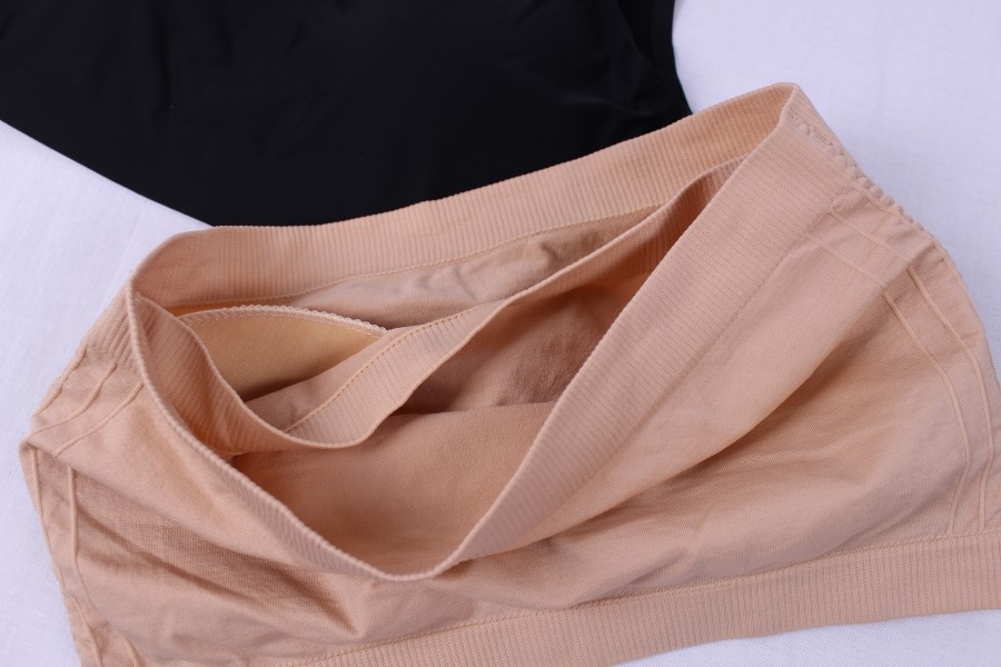 NEW NUBRA Off-shoulder strap-less bra top with sea