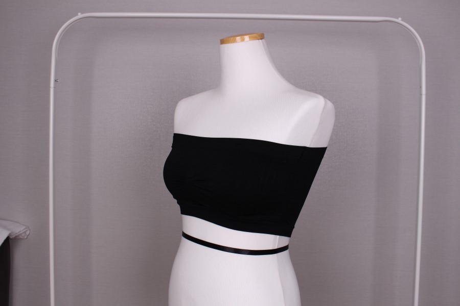 NEW NUBRA Off-shoulder strap-less bra top with sea