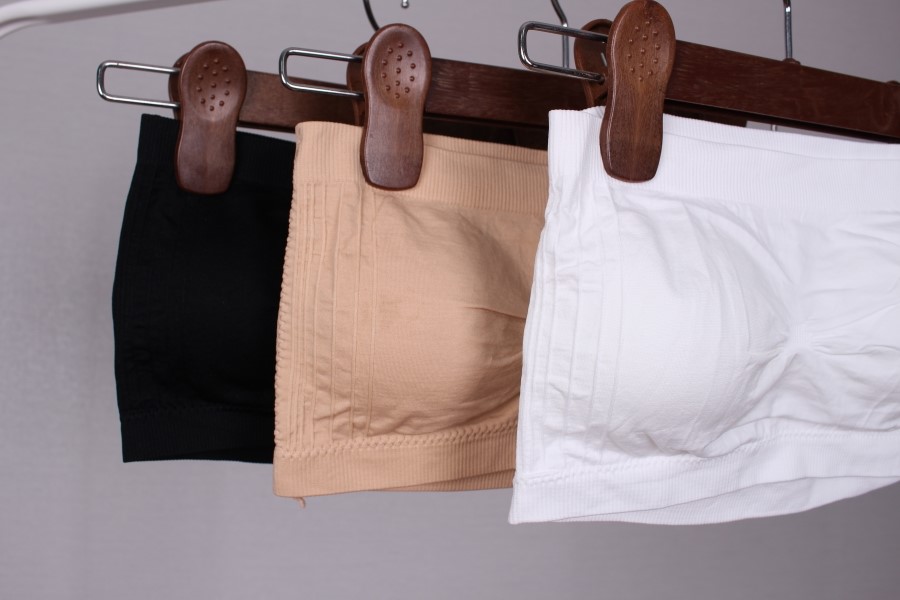 NEW NUBRA Off-shoulder strap-less bra top with sea