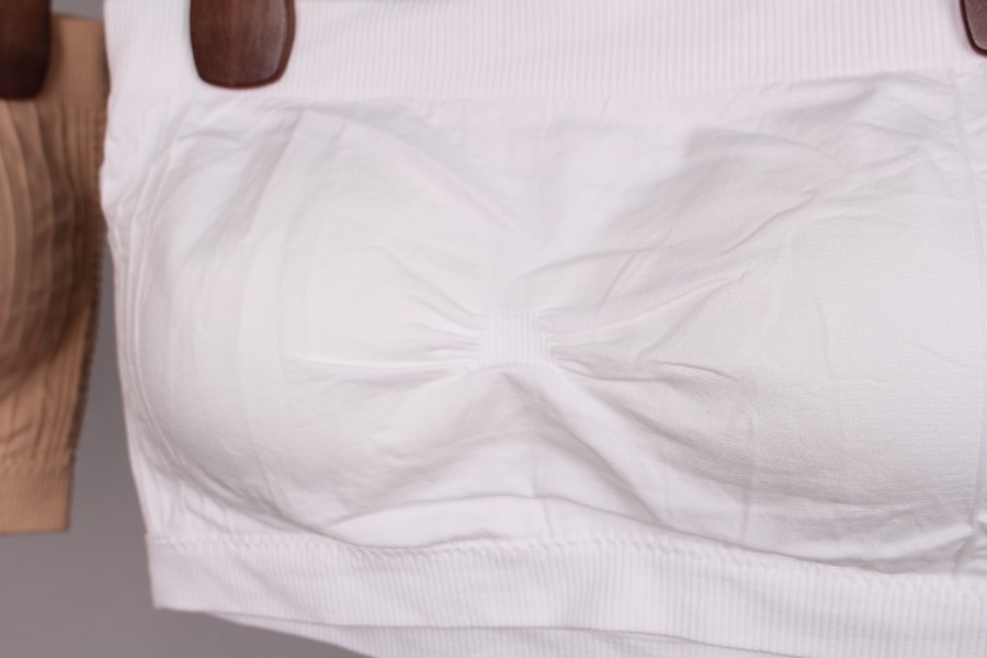 NEW NUBRA Off-shoulder strap-less bra top with sea