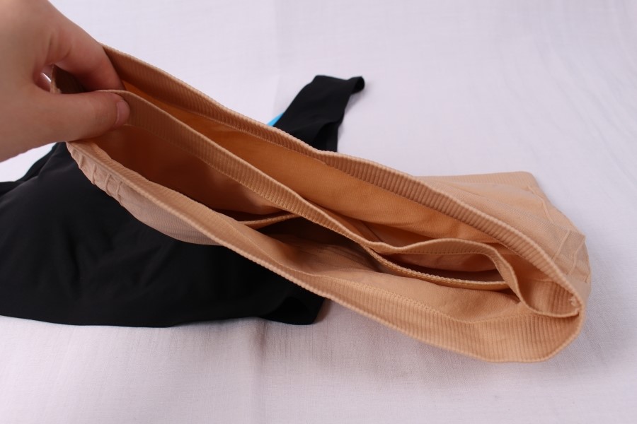 NEW NUBRA Off-shoulder strap-less bra top with sea