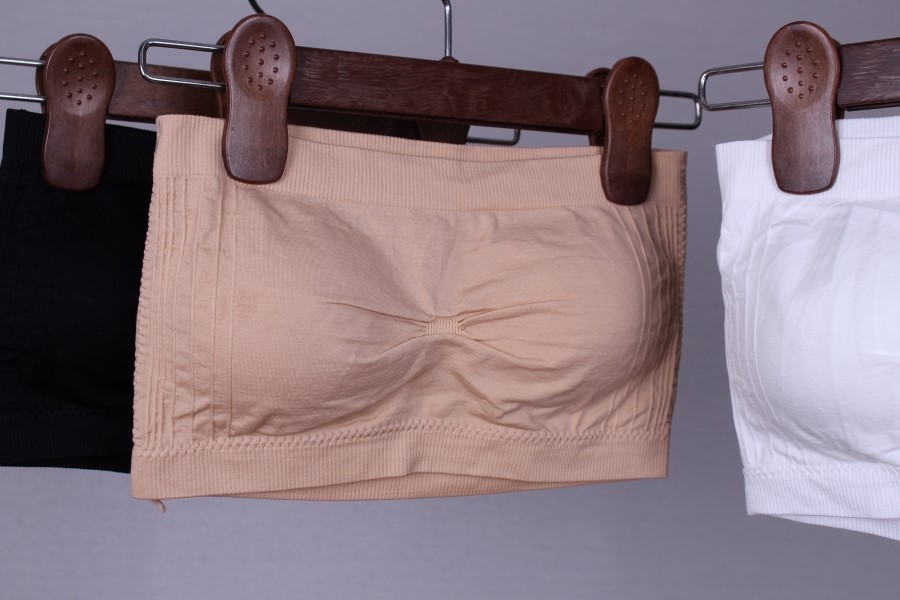 NEW NUBRA Off-shoulder strap-less bra top with sea