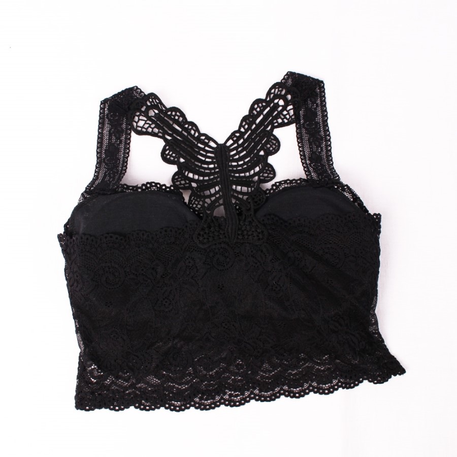 NEW NUBRA Off-shoulder strap-less bra top with sea