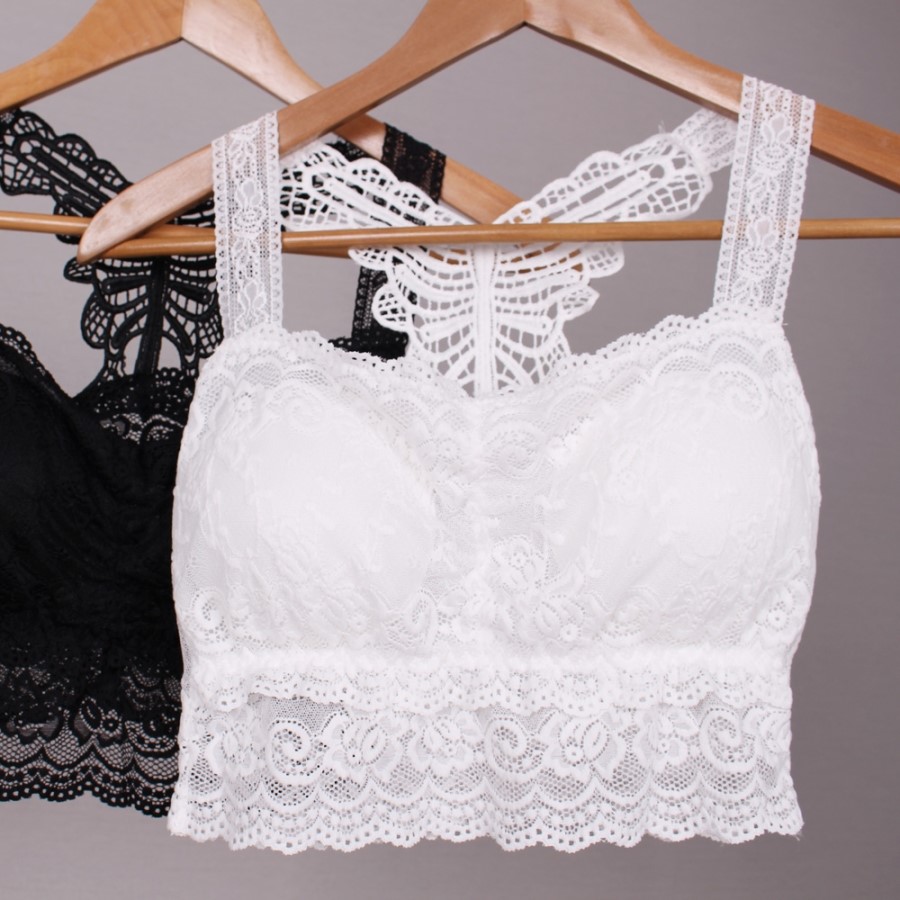 NEW NUBRA Off-shoulder strap-less bra top with sea