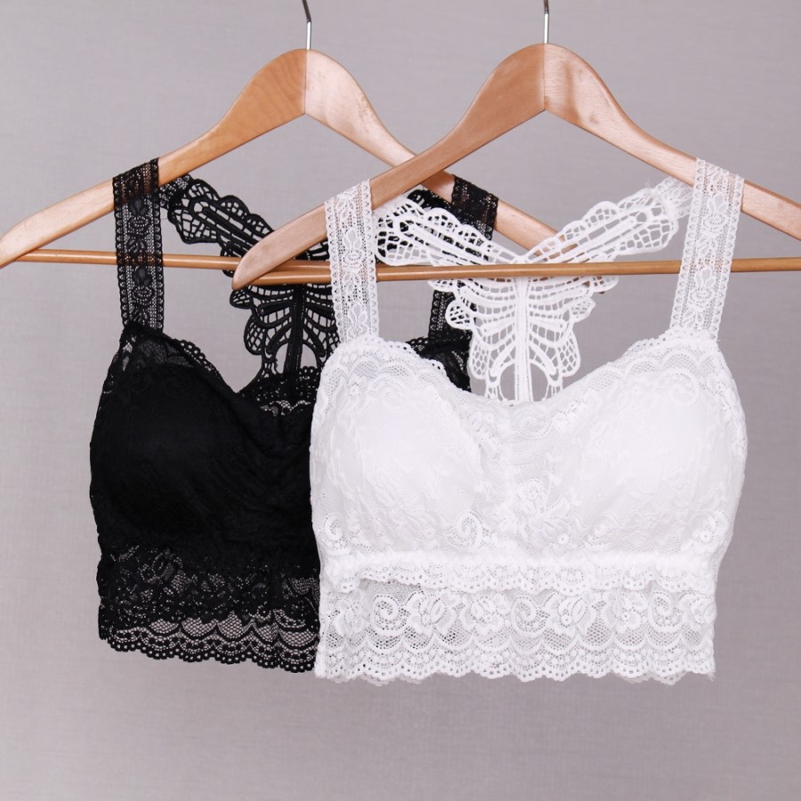 NEW NUBRA Off-shoulder strap-less bra top with sea