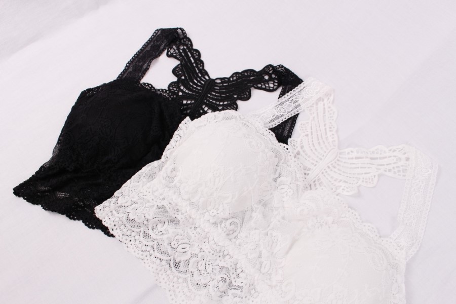 NEW NUBRA Off-shoulder strap-less bra top with sea