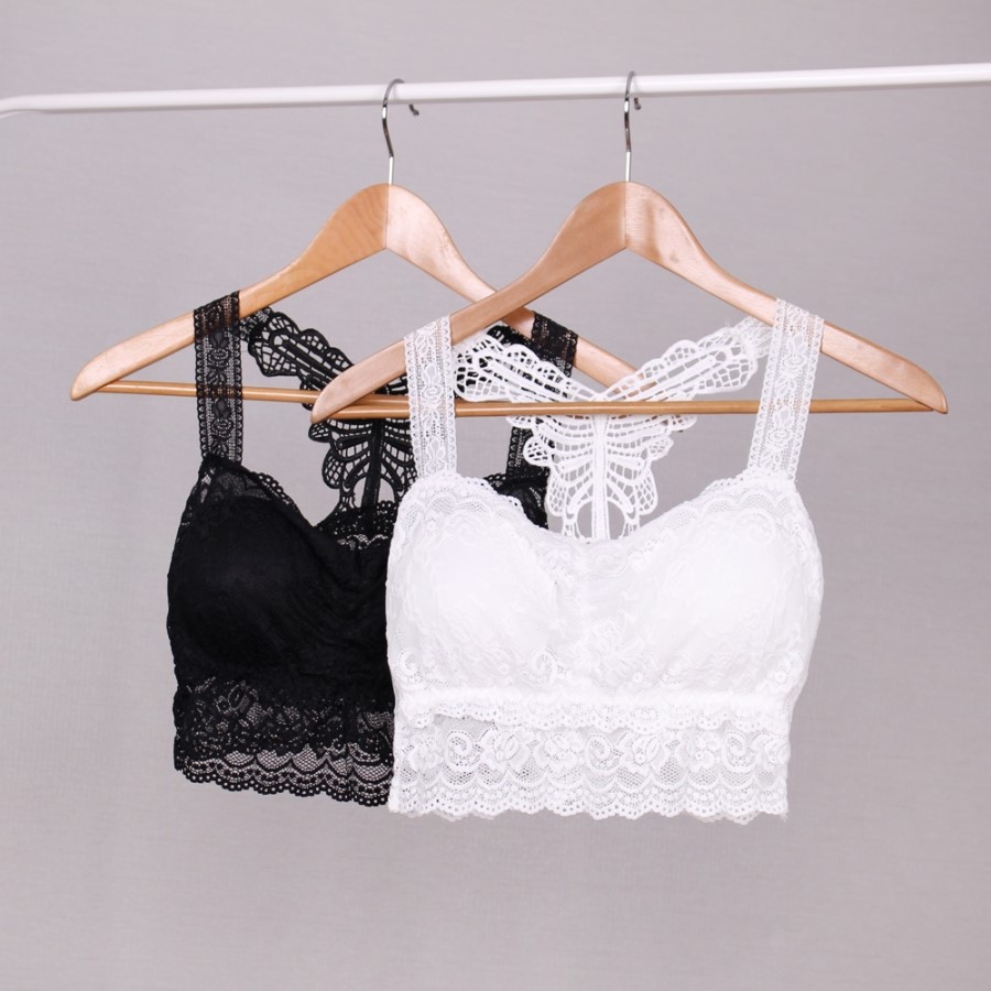 NEW NUBRA Off-shoulder strap-less bra top with sea