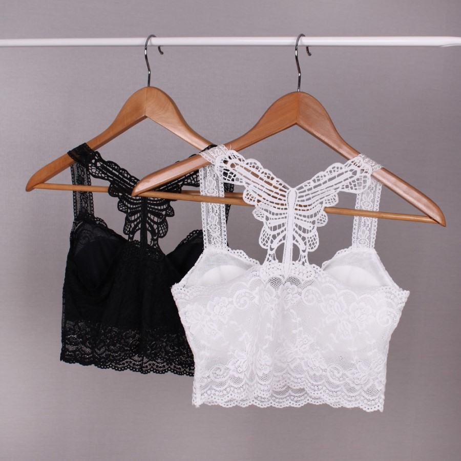 NEW NUBRA Off-shoulder strap-less bra top with sea