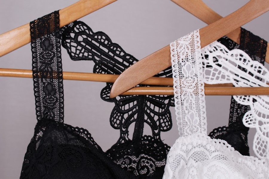 NEW NUBRA Off-shoulder strap-less bra top with sea