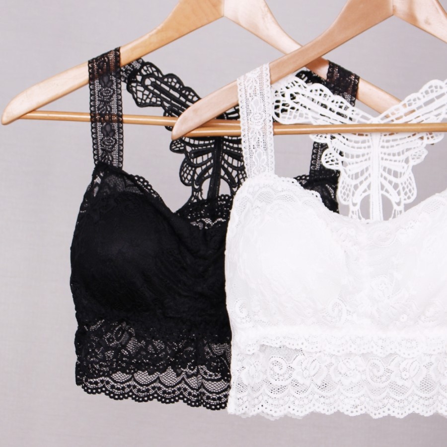 NEW NUBRA Off-shoulder strap-less bra top with sea