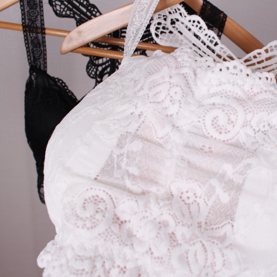 NEW NUBRA Off-shoulder strap-less bra top with sea