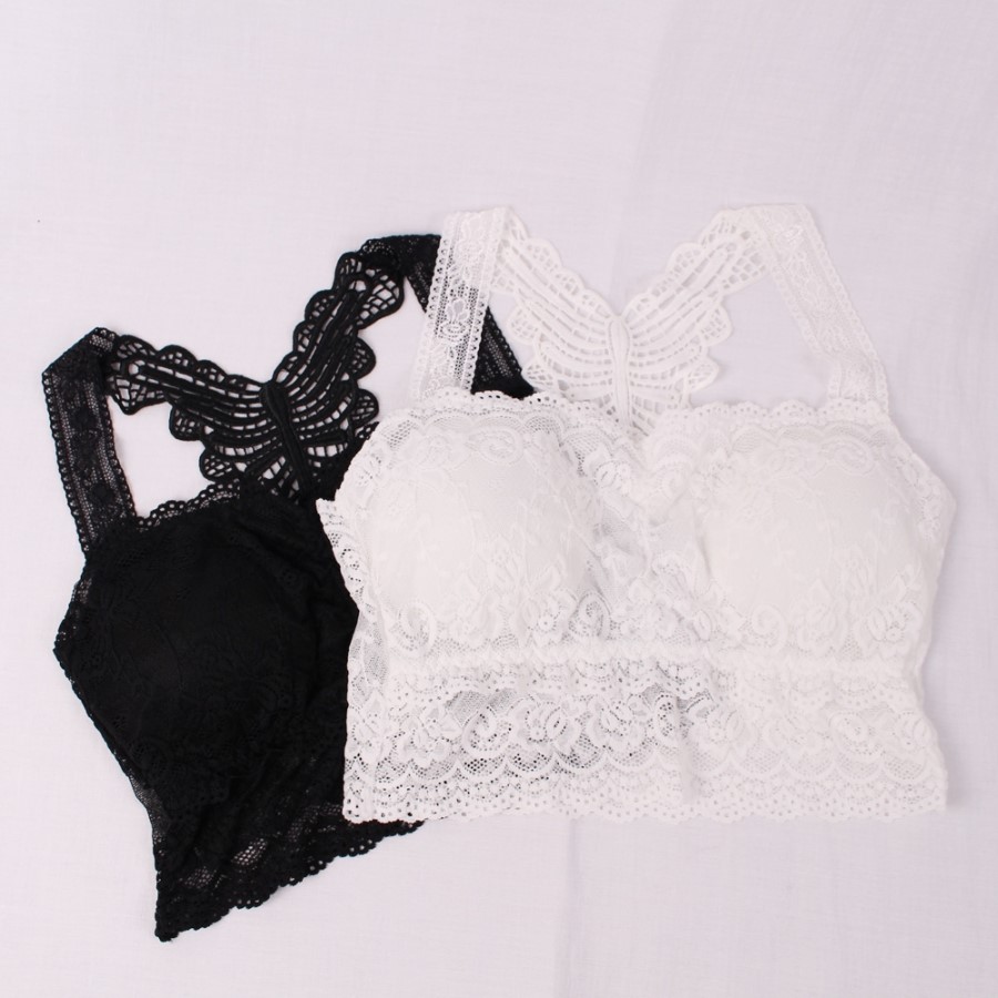 NEW NUBRA Off-shoulder strap-less bra top with sea