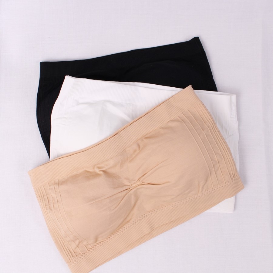 NEW NUBRA Off-shoulder strap-less bra top with sea