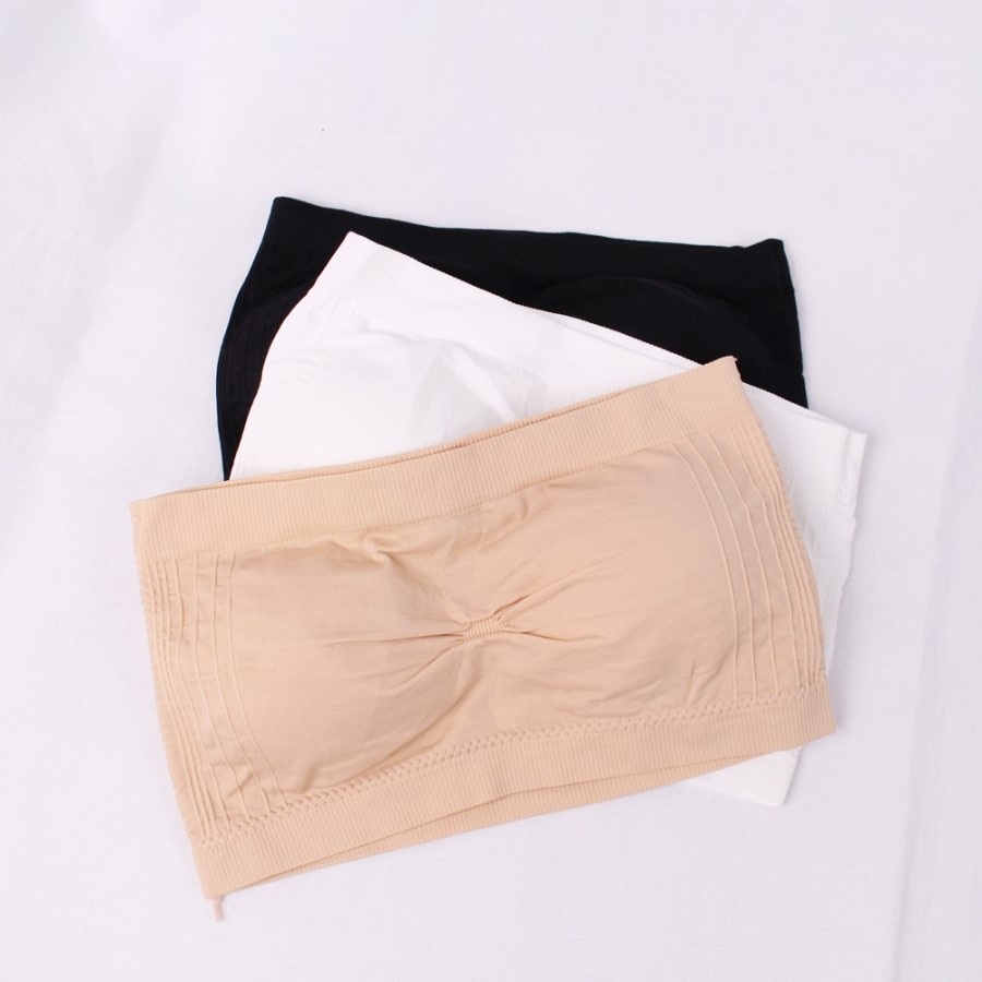 NEW NUBRA Off-shoulder strap-less bra top with sea