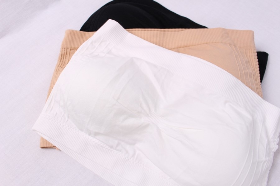 NEW NUBRA Off-shoulder strap-less bra top with sea